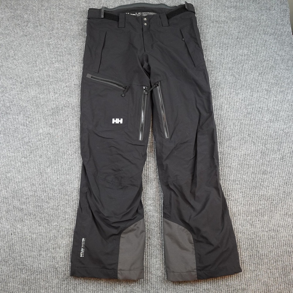 Helly Hansen Tech Professional Snow Pants Mens Large Black RECCO Ski Snowboard